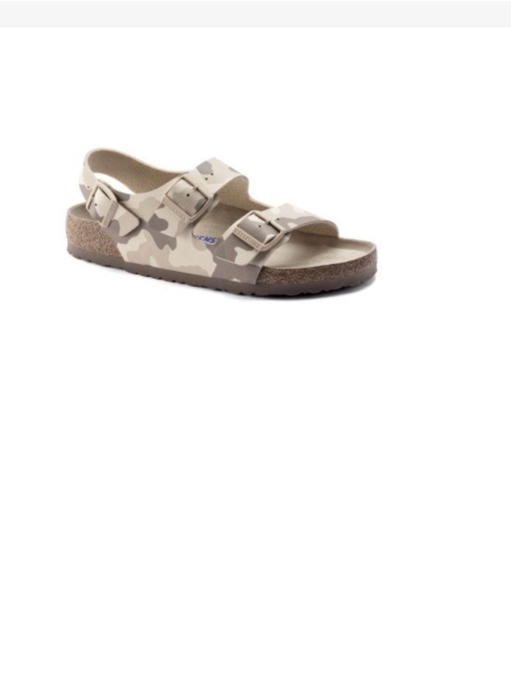 Women’s Birkenstock Beige Camo Double Buckle Sandal size 37 NWT